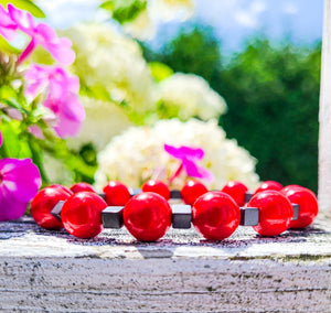 Red Agate and Hematite Bracelet | Star Soul Metaphysics