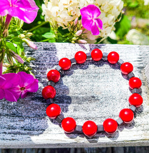 Red Agate and Hematite Bracelet | Star Soul Metaphysics