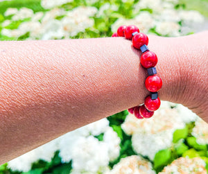 Red Agate and Hematite Bracelet | Star Soul Metaphysics