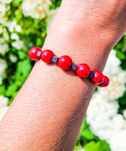 Load image into Gallery viewer, Red Agate and Hematite Bracelet | Star Soul Metaphysics