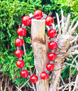 Red Agate and Hematite Bracelet | Star Soul Metaphysics