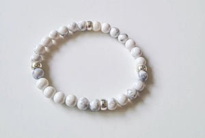 Howlite Gemstone Bracelet 6mm