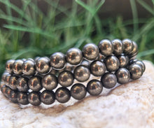 Load image into Gallery viewer, Pyrite Gemstone Bracelet 6 mm